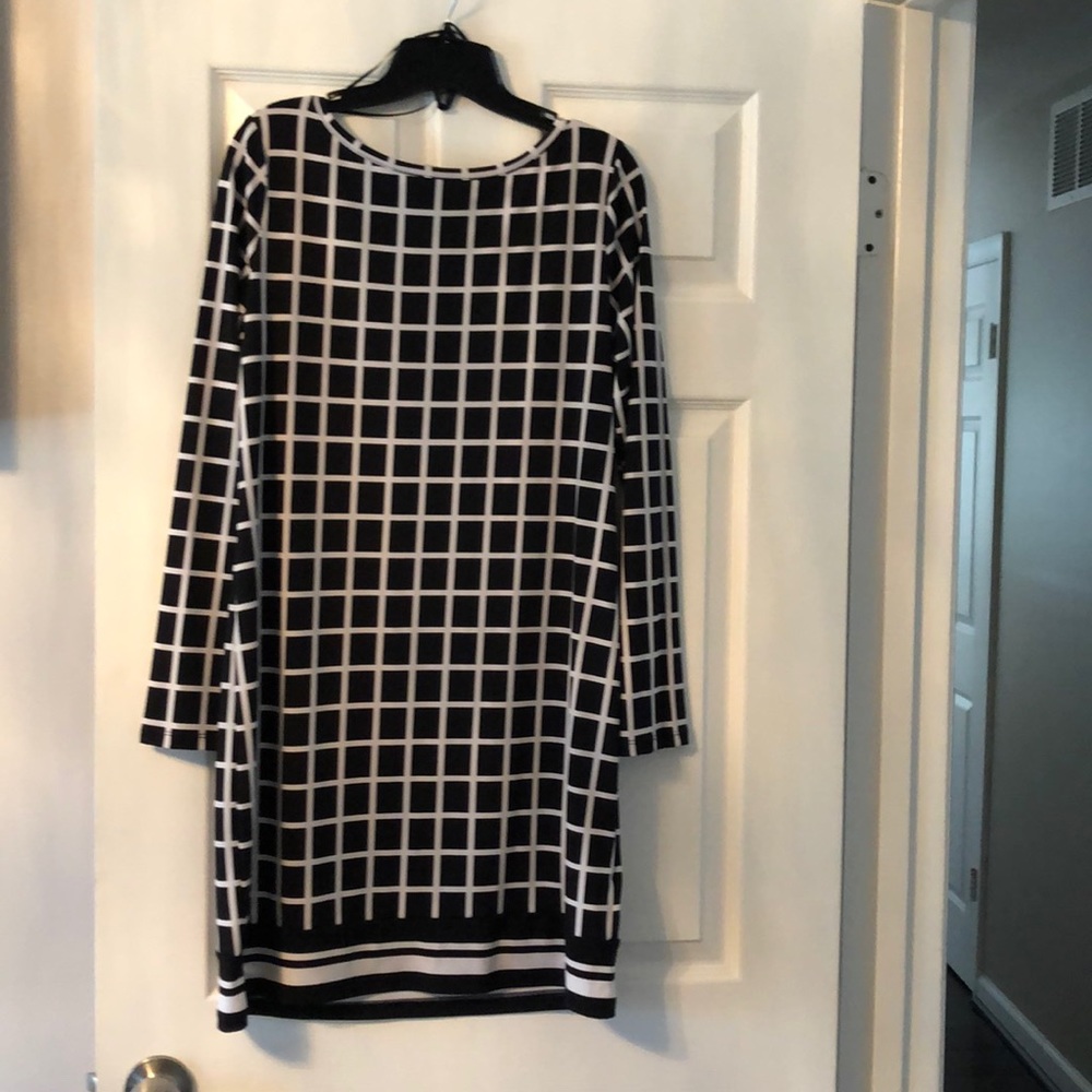 Black and white printed Michael Kors dress
